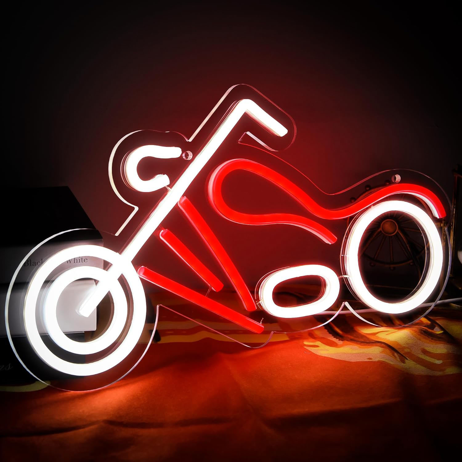 Retro Gaming Usb - Retro Chopper Motorcycle Neon Sign Dimmable