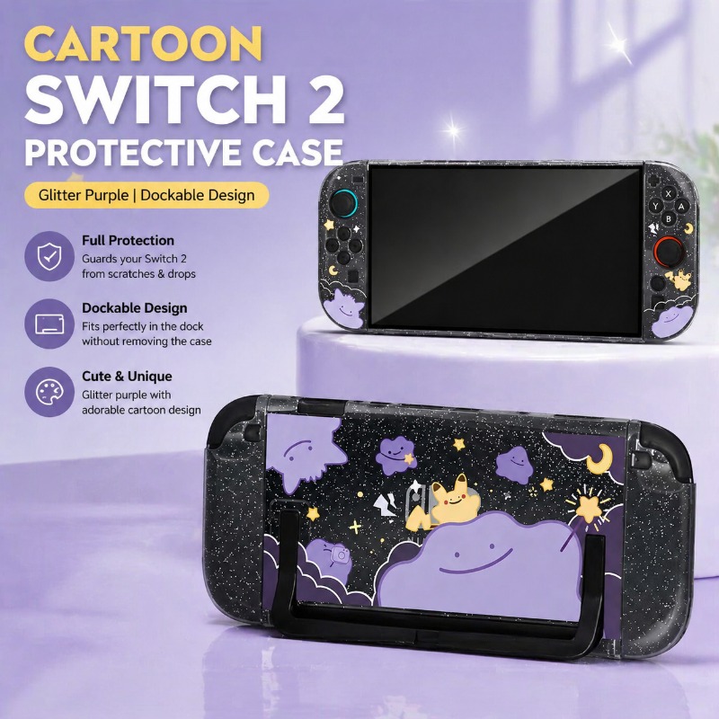 Retro Gaming Case - Cartoon Switch 2 Protective Case for