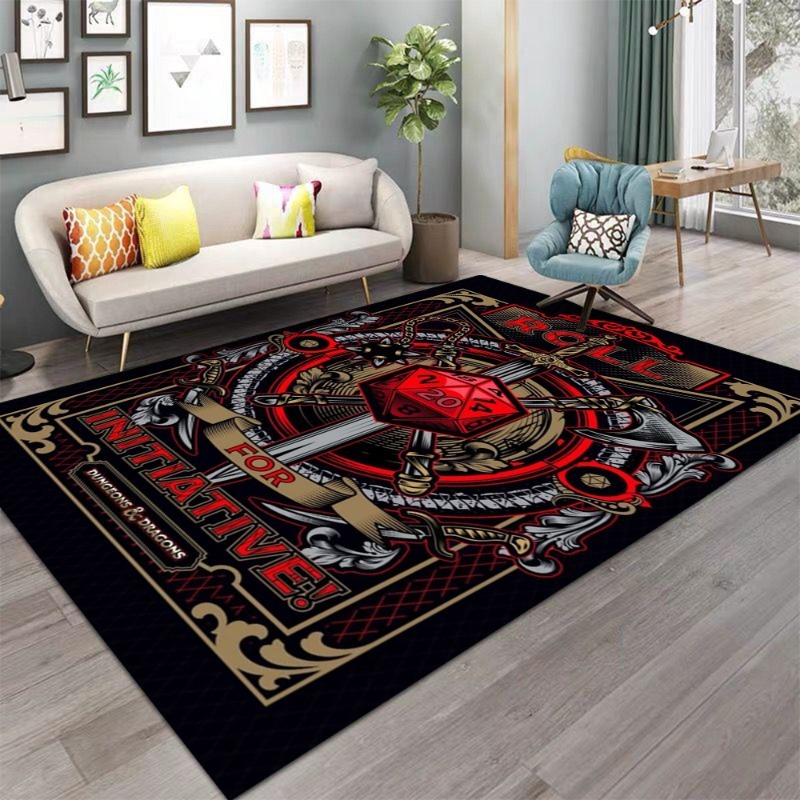 Dungeons Dragons Dice Sword Vi - Retro Gaming Rug review and price