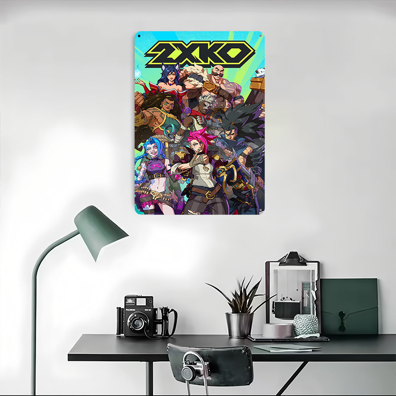 2XKO Fighting Game Art Tinplat - Retro Poster Gaming review and price