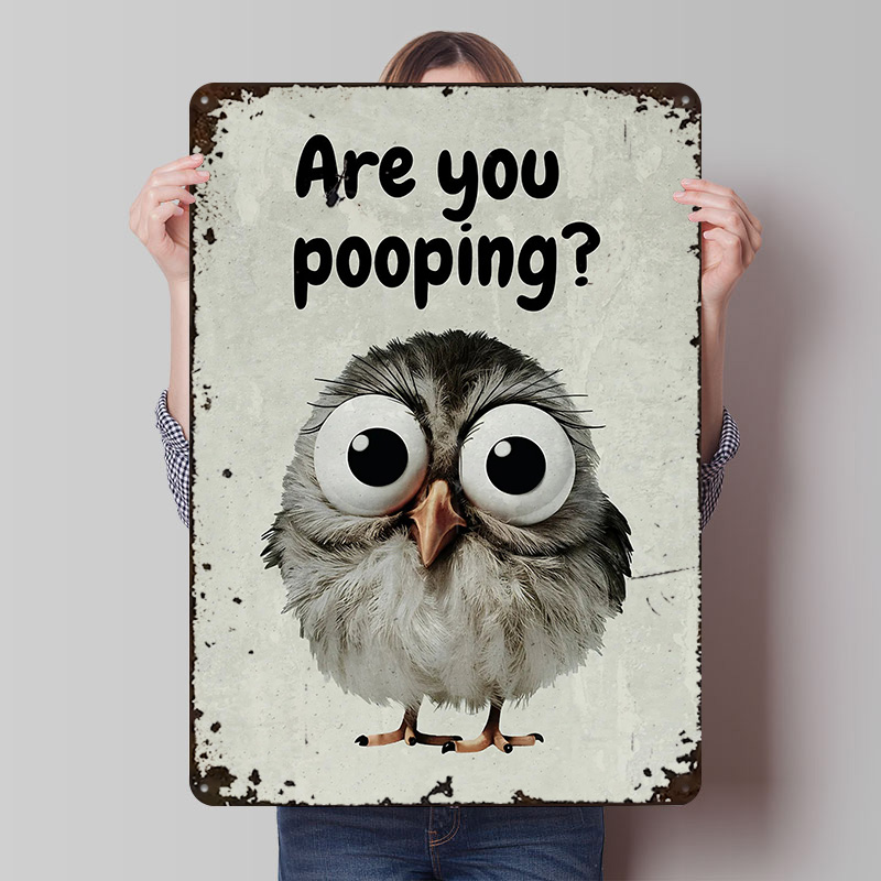 Funny Owl Bathroom Meme Poster - Retro Poster Gaming review and price