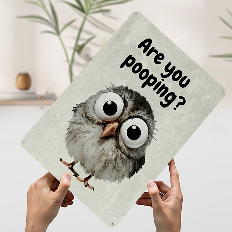 Funny Owl Bathroom Meme Poster - Retro Poster Gaming review and price