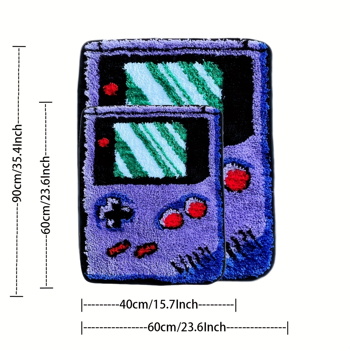 Purple Flocked Game Console Ru - Retro Gaming Rug review and price