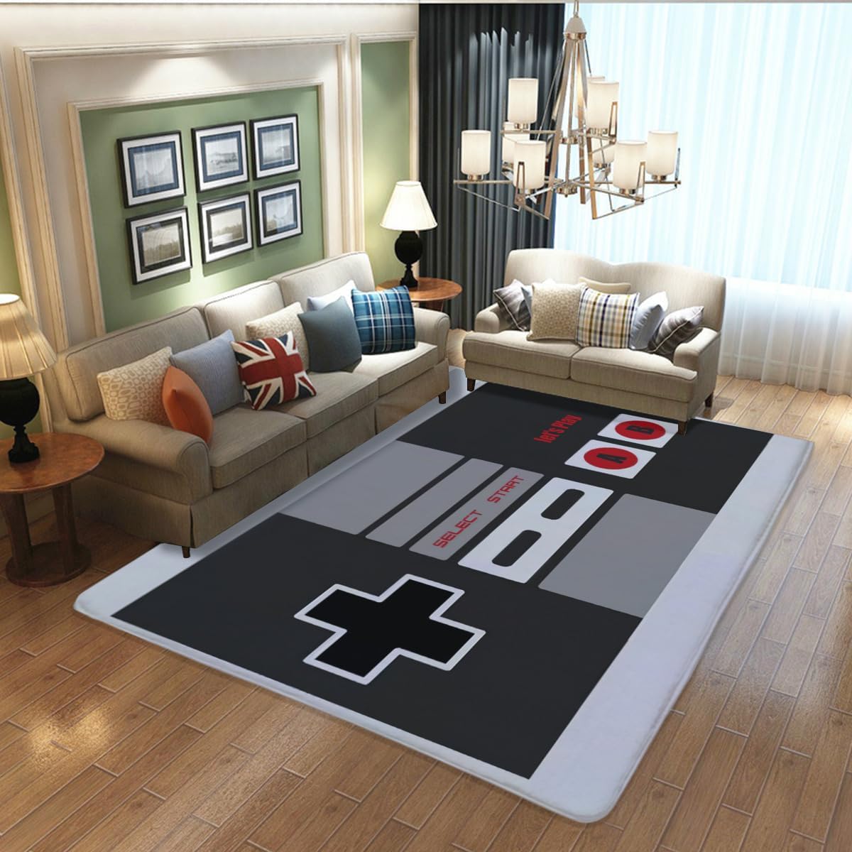 Vintage NES Controller Themed  - Retro Gaming Rug review and price