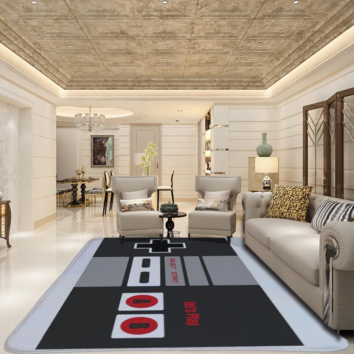Vintage NES Controller Themed  - Retro Gaming Rug review and price