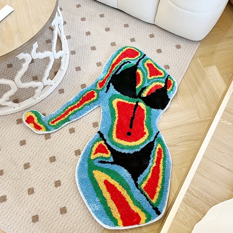 Irregular Body Shape Flocked F - Retro Gaming Rug review and price