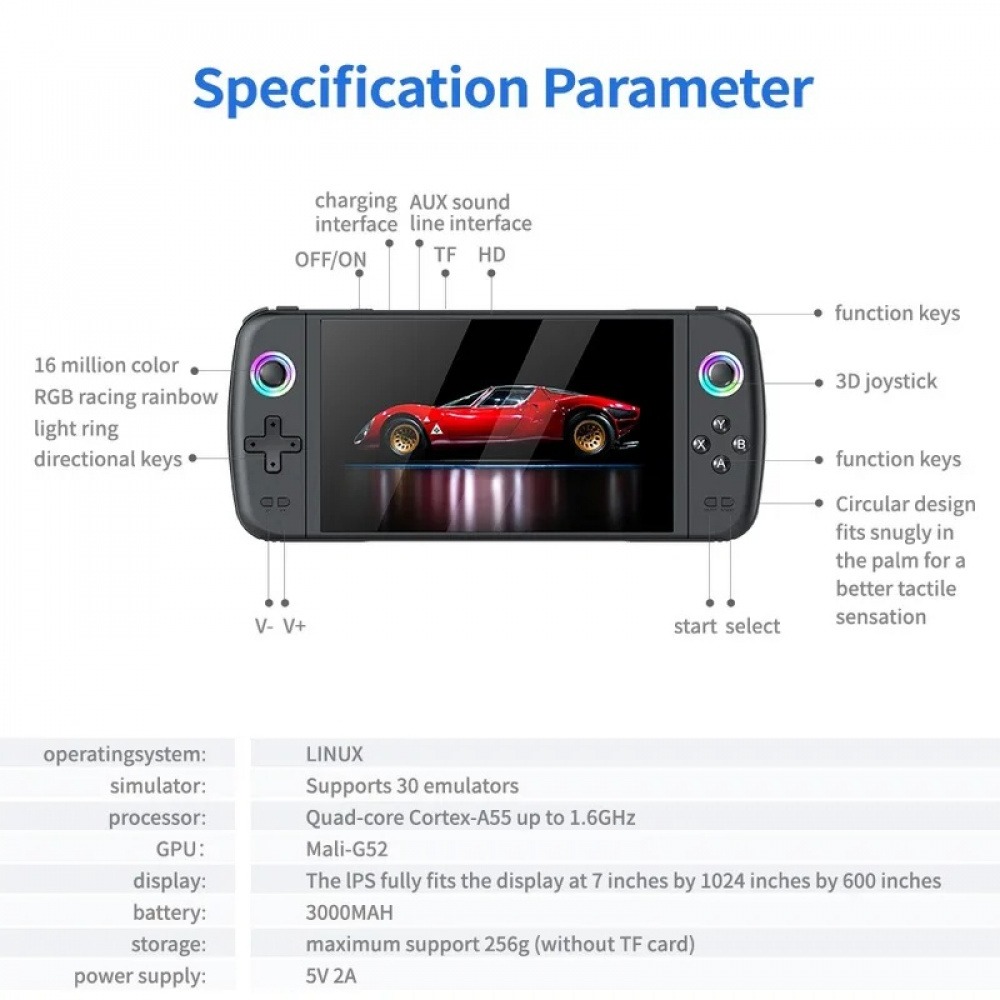 M27 7 Inch IPS Screen Handheld - Retro Gaming Machine review and price