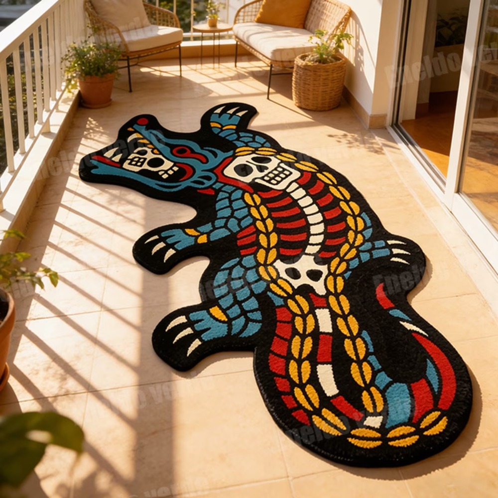 Durable Wool-like Fabric Croco - Retro Gaming Rug review and price